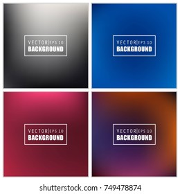 Abstract Creative concept vector multicolored blurred background set. For Web and Mobile Applications, art illustration template design, business infographic and social media, modern decoration.