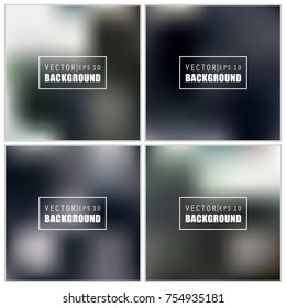 Abstract Creative concept vector multicolored blurred background set. For Web and Mobile Applications, art illustration template design, business infographic and social media, modern decoration.