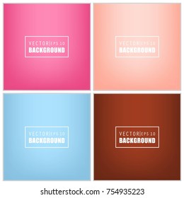 Abstract Creative concept vector multicolored blurred background set. For Web and Mobile Applications, art illustration template design, business infographic and social media, modern decoration.