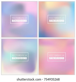 Abstract Creative concept vector multicolored blurred background set. For Web and Mobile Applications, art illustration template design, business infographic and social media, modern decoration.