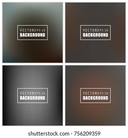 Abstract Creative concept vector multicolored blurred background set. For Web and Mobile Applications, art illustration template design, business infographic and social media, modern decoration.