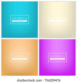 Abstract Creative concept vector multicolored blurred background set. For Web and Mobile Applications, art illustration template design, business infographic and social media, modern decoration.