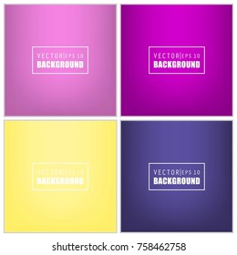Abstract Creative concept vector multicolored blurred background set. For Web and Mobile Applications, art illustration template design, business infographic and social media, modern decoration.