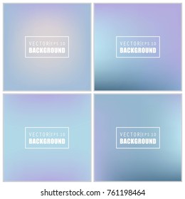 Abstract Creative concept vector multicolored blurred background set. For Web and Mobile Applications, art illustration template design, business infographic and social media, modern decoration.