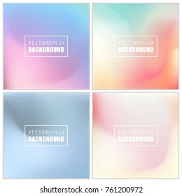 Abstract Creative concept vector multicolored blurred background set. For Web and Mobile Applications, art illustration template design, business infographic and social media, modern decoration.