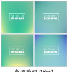 Abstract Creative concept vector multicolored blurred background set. For Web and Mobile Applications, art illustration template design, business infographic and social media, modern decoration.
