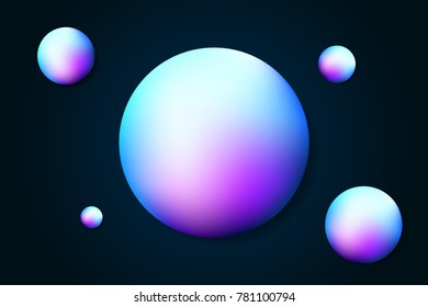 Abstract Creative concept vector multicolored ball background. art illustration template design.