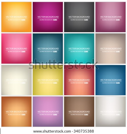 Abstract Creative concept vector multicolored blurred background set. For Web and Mobile Applications, art illustration template design, business infographic and social media, modern decoration.