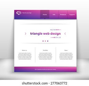 Abstract Creative concept vector one page website template isolated on background. Includes illustration interface, flat UI kit for web and UX mobile design, business infographic and social multimedia