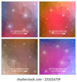 Abstract Creative concept vector origami triangle background set. For Web and Mobile Applications, art illustration template design, business infographic and social media, modern decoration.