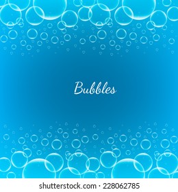 Abstract Creative concept vector shiny transparent bubbles for Web and Mobile Applications isolated on blue background, aqua art illustration template design, business infographic and social media.