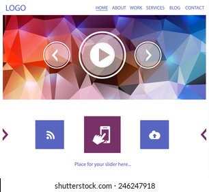 Abstract creative concept vector user interface template (panel menu). For web, site, digital mobile applications isolated on background, art illustration, design, business infographic, apps, software