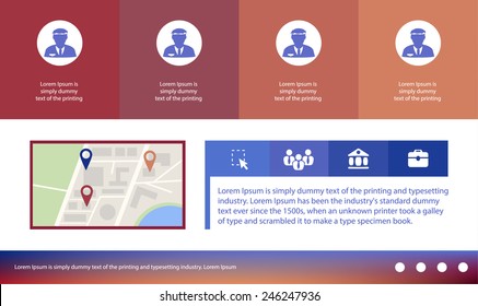 Abstract creative concept vector user interface template (panel menu). For web, site, digital mobile applications isolated on background, art illustration, design, business infographic, apps, software