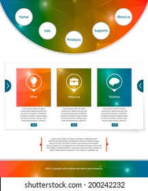 Abstract Creative concept vector website template. For modern web and mobile Applications isolated on background, interface, illustration design, business infographic and social multimedia icon. 