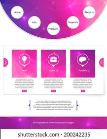 Abstract Creative concept vector website template. For modern web and mobile Applications isolated on background, interface, illustration design, business infographic and social multimedia icon. 