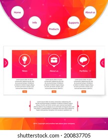 Abstract Creative concept vector website template. For modern web and mobile Applications isolated on background, interface, illustration design, business infographic and social multimedia icon.