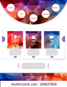 Abstract Creative concept vector website template. For modern web and mobile Applications isolated on background, interface, illustration design, business infographic and social multimedia icon.