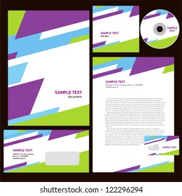 abstract creative corporate identity line colorful template vector