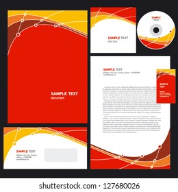 abstract creative corporate identity line wave colorful / vector cmyk no effect
