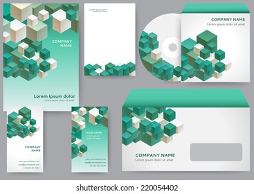 Abstract creative corporate identity template