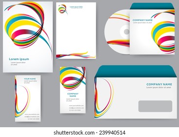 Abstract creative corporate identity template