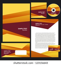 abstract creative corporate identity triangle / vector cmyk no effect