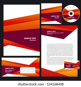 abstract creative corporate identity triangle / vector cmyk no effect