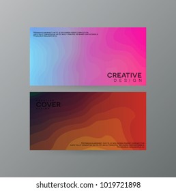 Abstract, creative cover concepts collection. Set of bright vector shapes. Topography colorful patterns . Banner, brochure, magazine, poster, cover, annual report, card template layout. Colour mixing