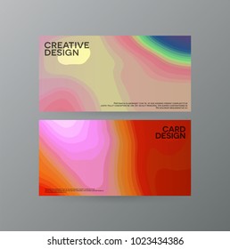 Abstract, creative cover concepts collection. Set of bright vector shapes. Topography colorful patterns . Banner, brochure, magazine, poster, cover, annual report, card template layout. Colour mixing