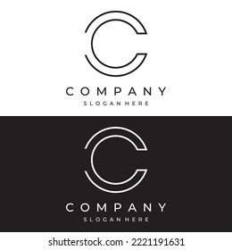Abstract creative design element initial letter C monogram or modern geometry. Elegant, minimalist and modern letter C. Logo for business, business and company cards.
