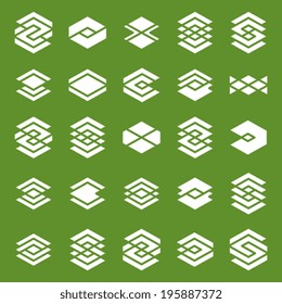 Abstract creative design elements vector collection, abstract business icons set.