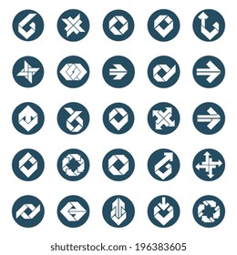 Abstract creative design elements vector collection, abstract business icons set.