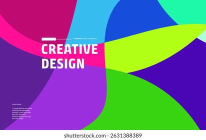 Abstract Creative Design Template Vibrant Colors, Geometric Shapes