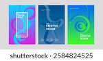 Abstract Creative Design Templates Gradient, Fluid, Swirls, Vector