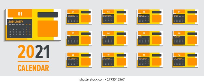 abstract creative desk calendar design for 2021