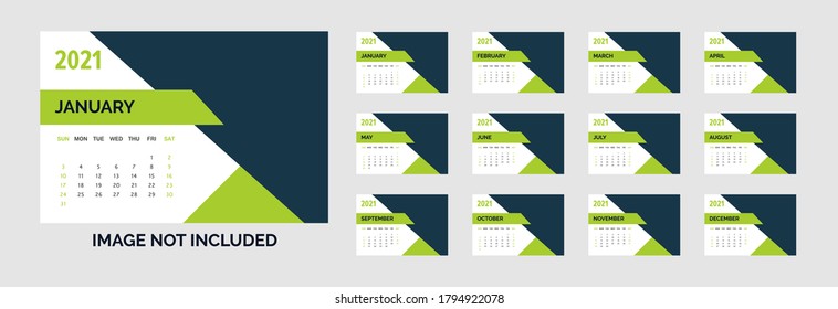 abstract creative desk calendar design for 2021
