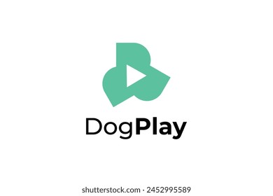 Abstract Creative Dog Play Vector Illustration
