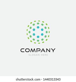 Abstract creative dot logo design template