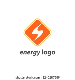 abstract creative energy logo design vector