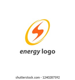 abstract creative energy logo design vector