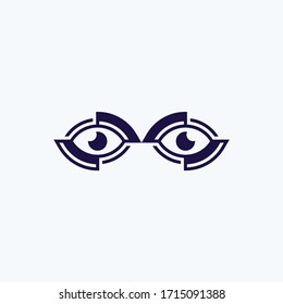 Abstract creative eye  logo icon design template vector