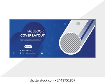 Diseño creativo abstracto de portada de Facebook o plantilla de portada de redes sociales	