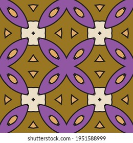 Abstract creative fantasy hexagon geometric seamless pattern. Creative mosaic, tile background.