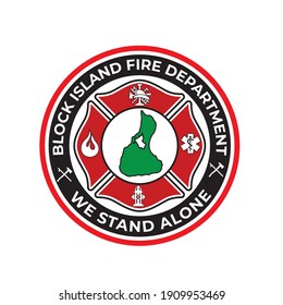 abstract creative fire department logo design  template