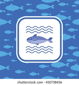 Abstract creative fish pattern. Pattern fish background. Graphic illustration of menu design, packaging bags, recipes, textiles.