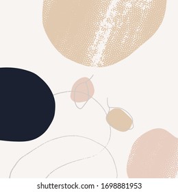 Abstract creative floral background in minimal trendy style with copy space for text - design templates for social media stories and posts 