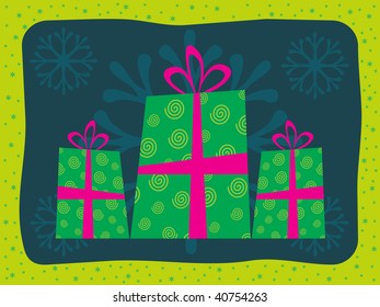 abstract creative floral pattern background with gift bag