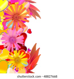 Abstract creative flower background. Vector.