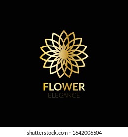 Abstract creative flower design. Line creative symbol. Flower icon.