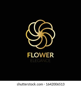 Abstract creative flower design. Line creative symbol. Flower icon.